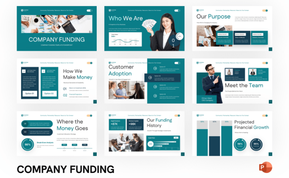 公司资金计划PPT模板 (PPTX)