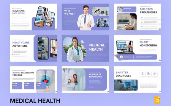 医疗健康PPT模板 (PPTX)