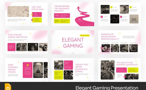 优雅的游戏PPT模板 (PPTX)