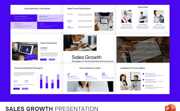 销售增长PPT模板 (PPTX)