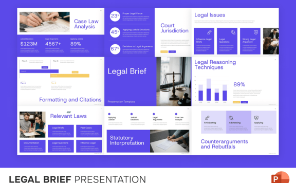 法律简介PPT模板 (PPTX)