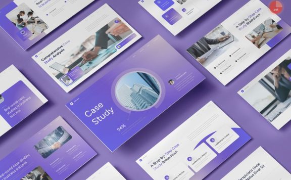 商业案例研究PPT模板 (PPTX)