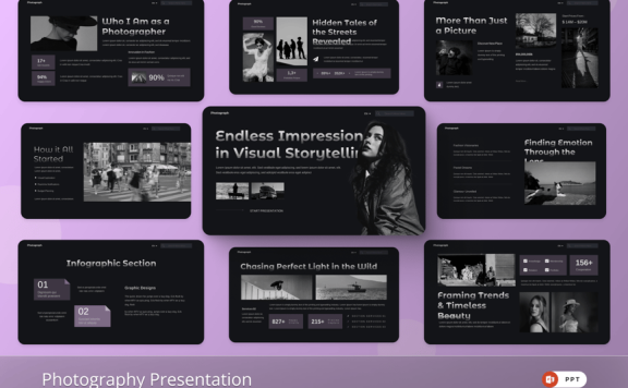摄影PPT模板 (PPTX)