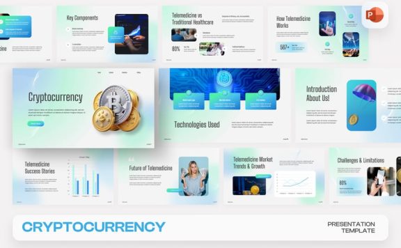加密货币PPT模板 (PPTX)