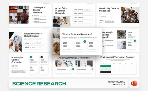 科学研究PPT模板 (PPTX)