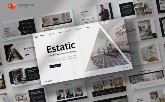 内部和家具PPT模板 (PPTX)