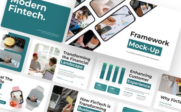 现代金融科技PPT模板 (PPTX)