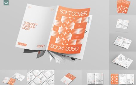 软封面书籍样机 004