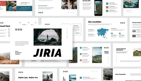 旅行PPT模板 (PPTX)