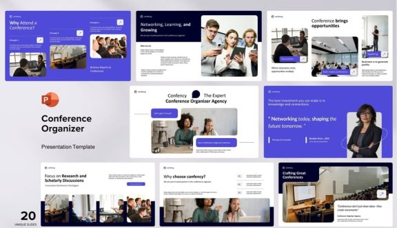 会议组织者PPT模板 (PPTX)