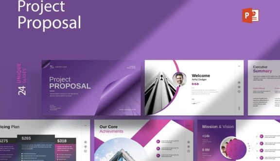 项目建议介绍PPT模板 (PPTX)