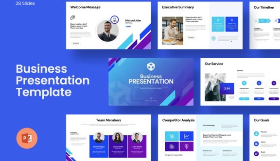 业务演示模板PPT模板 (PPTX)