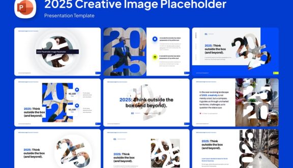 2025创意图像占位符PPT模板 (PPTX)