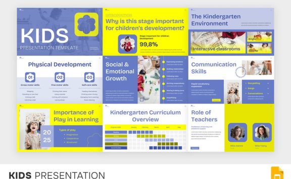 孩子们的演讲PPT模板 (PPTX)