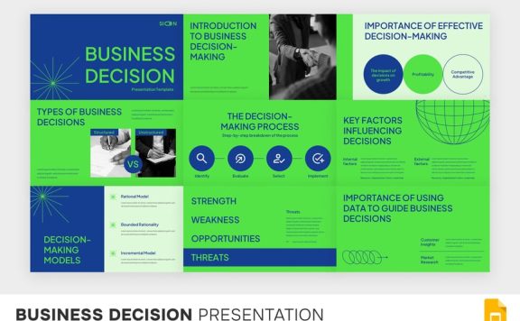 业务决策PPT模板 (PPTX)