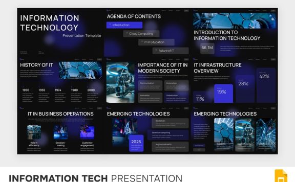 信息技术PPT模板 (PPTX)