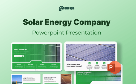 太阳能公司PPT模板 (PPTX)