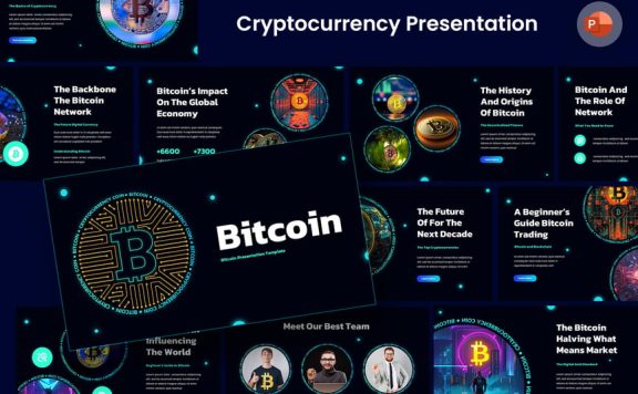 加密货币比特币PPT模板 (PPT,PPTX)