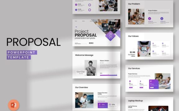 项目提案PPT模板 (PPTX)