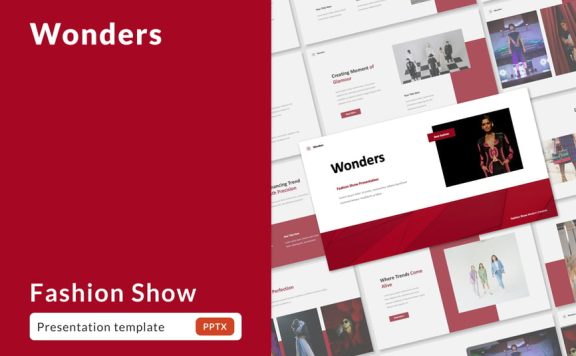 时装秀PPT模板 (PPTX)