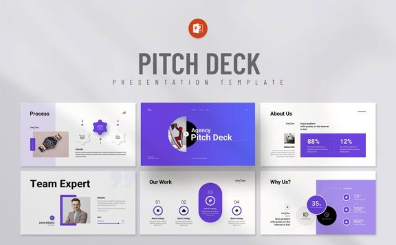 创意代理商的音调演示PPT模板 (PPTX)