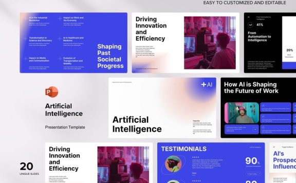 人工智能PPT模板 (PPTX)