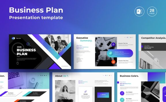 业务计划演示模板PPT模板 (PPTX)