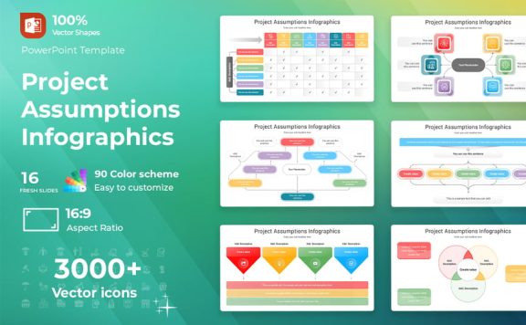 项目假设图表PPT模板 (PPTX)