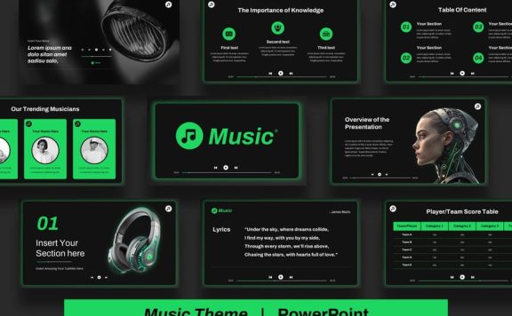 音乐PPT模板 (PPT,PPTX)