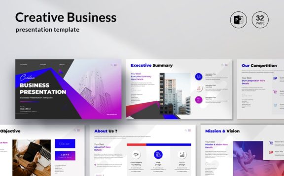 创意业务演示模板PPT模板 (PPTX)