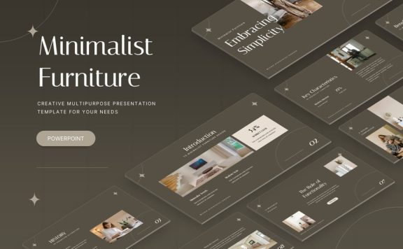 极简家具PPT模板 (PPTX)