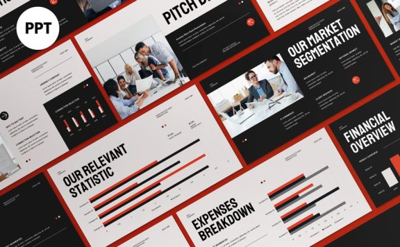 橙色黑色投资者PPT模板 (PPT,PPTX)