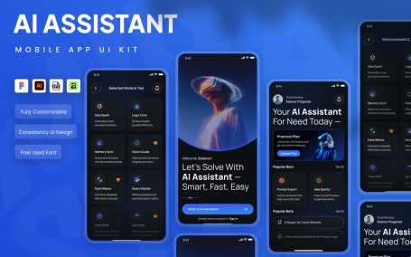 AI 助手应用 移动应用 UI 套件