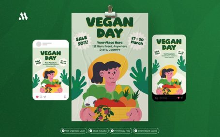 农民素食日 – 传单套装