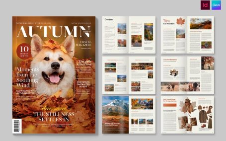秋季旅游杂志模板
