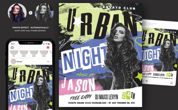 夜总会传单模板