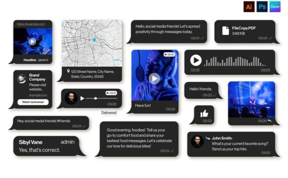 消息用户界面元素