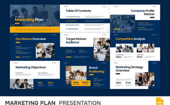 营销计划 Google 幻灯片